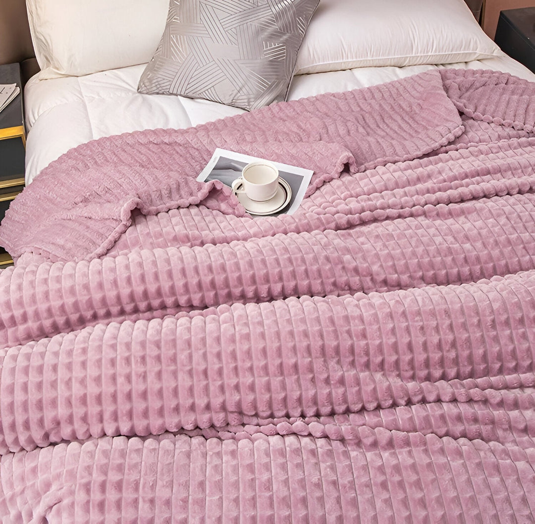 BowLift | EliteWave Plaid - Ultrafluffy structured coral fleece blanket