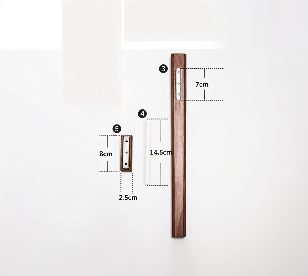 BowLift | FreshFloret Wall-Mounted Wooden Vase – Solid Beech & Walnut Flower Display