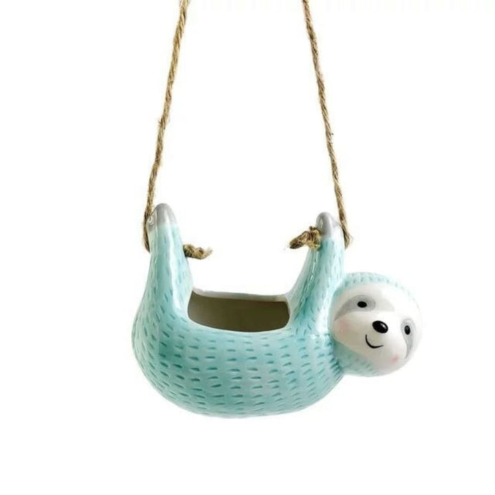BowLift | Handmade Ceramic Sloth Flower Pot for Small Plants