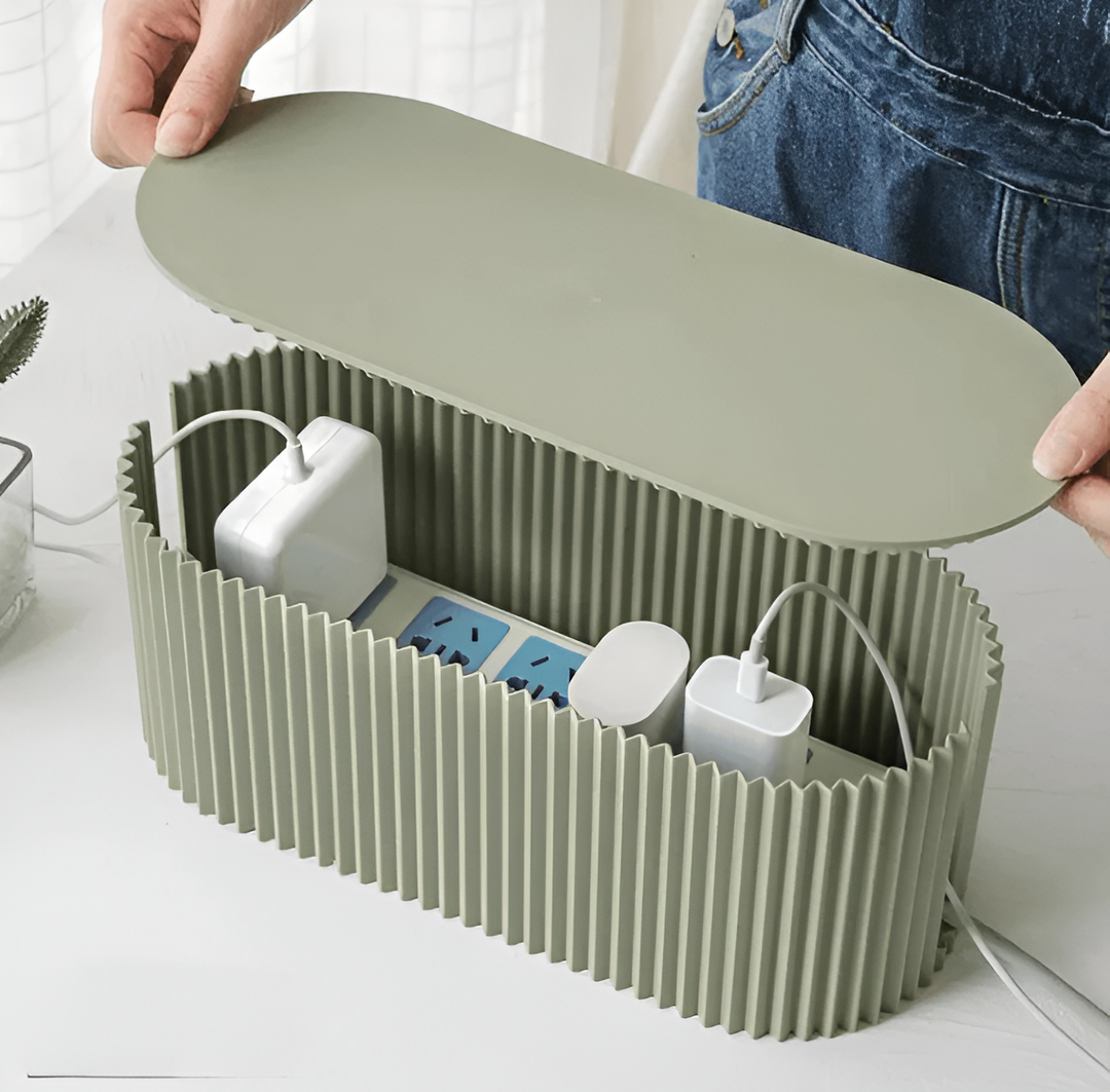 BowLift | Cable Organizer Box with Lid – Macaron Colors