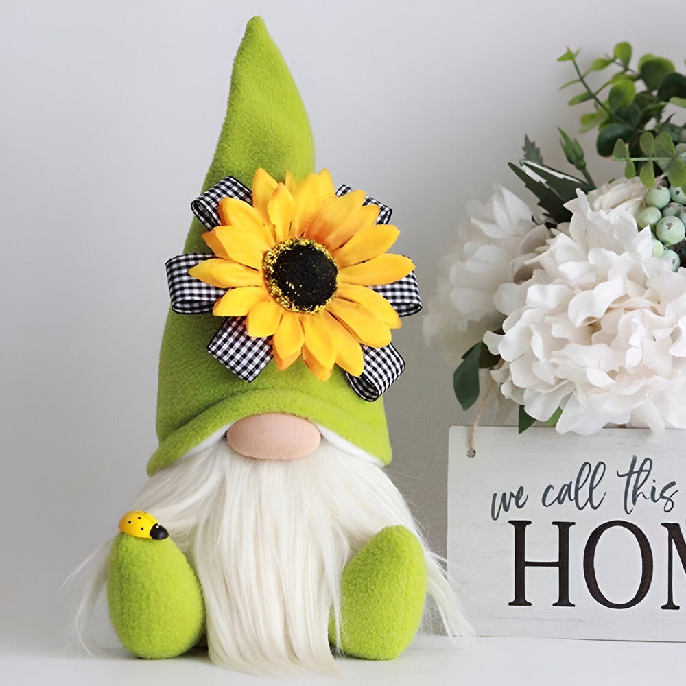 BowLift | Cute Handmade Gnome Figure with Yellow Sunflower