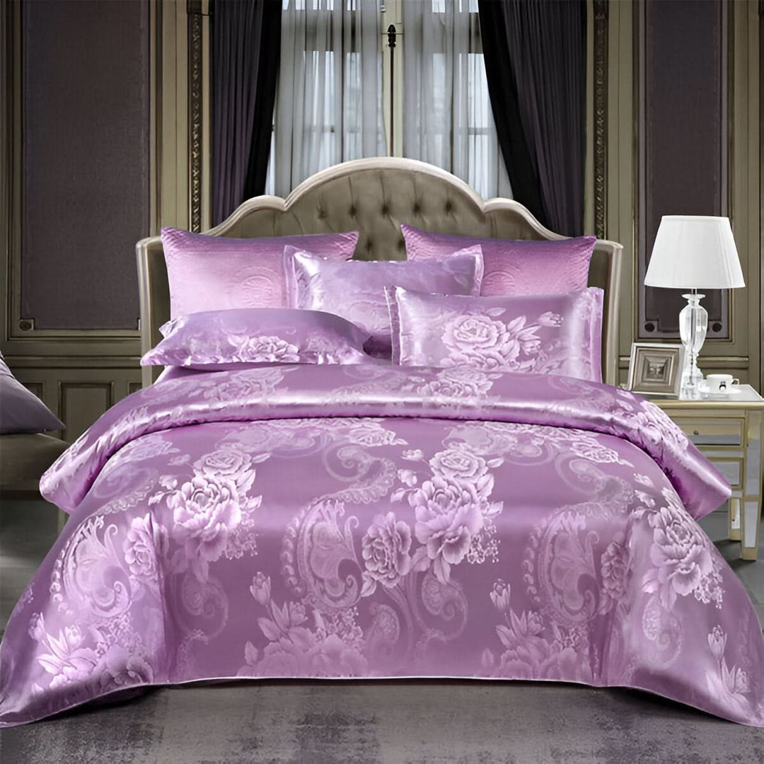 BowLift | SILKLOFT – Elegant Satin Jacquard Bed Linen Set
