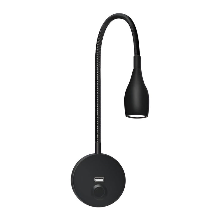 BowLift | TouchGlow - 2-in-1-Swan-neck wall lamp with USB charger for cozy reading evenings