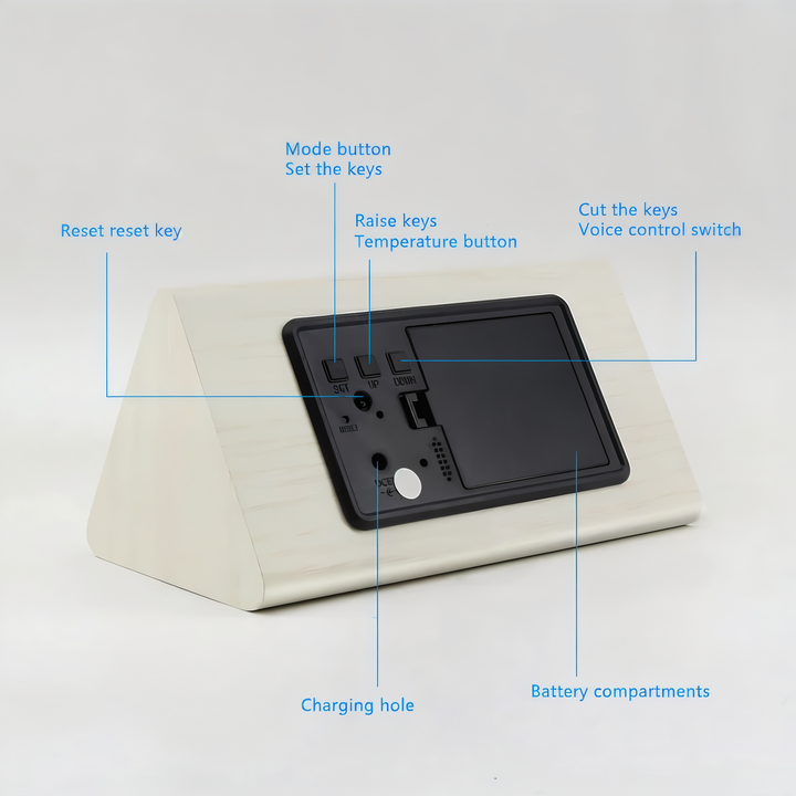 BowLift | Digital LED Alarm Clock made of Plastic