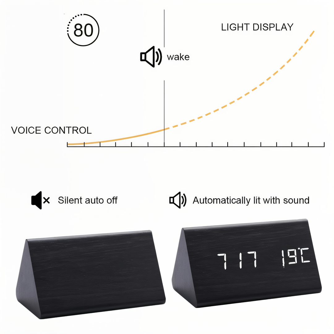BowLift | Digital LED Alarm Clock made of Plastic