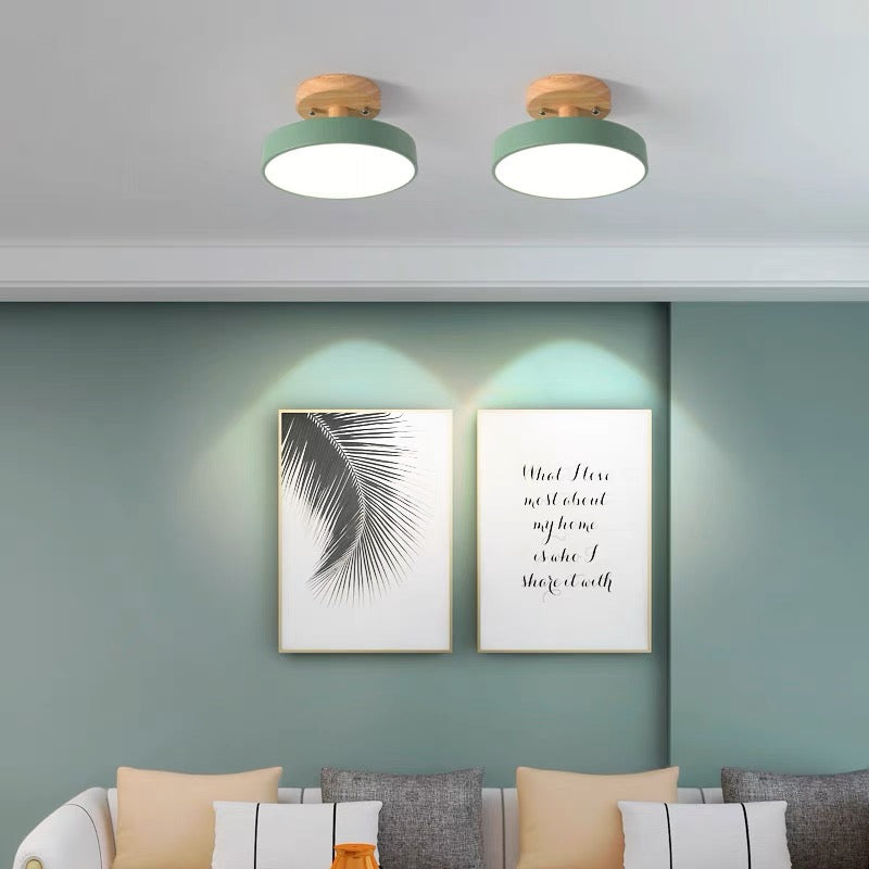 BowLift | LED Ceiling Light Wooden Flush Mount Fixture