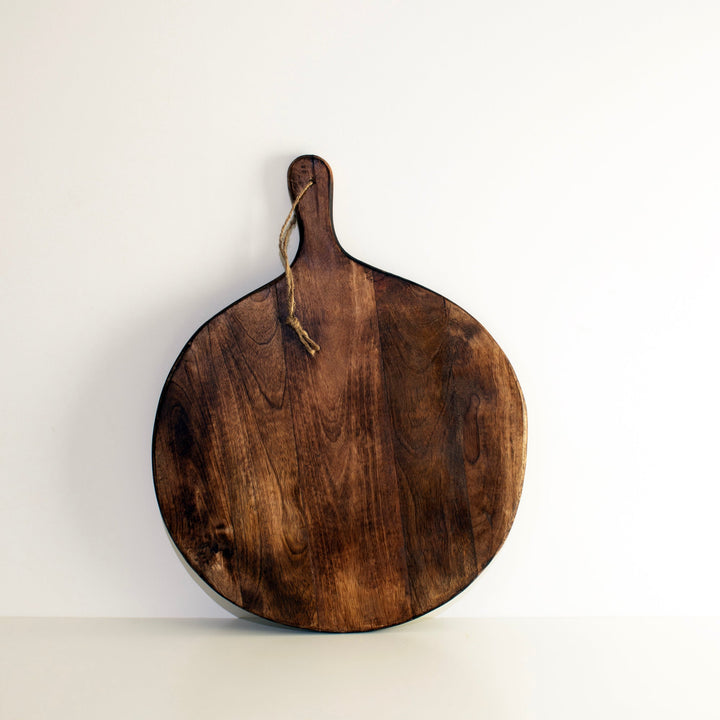 BowLift | Irregular Round Dark Brown Chopping Boards