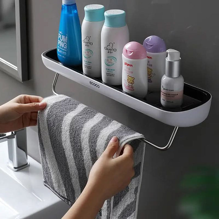 BowLift | Wall-Mount Bathroom Organizer with Towel Rack