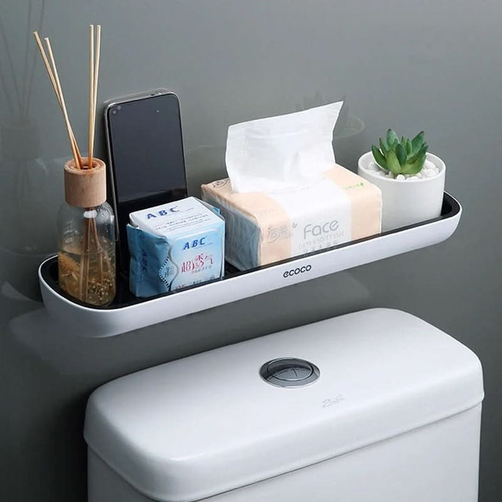 BowLift | Wall-Mount Bathroom Organizer with Towel Rack