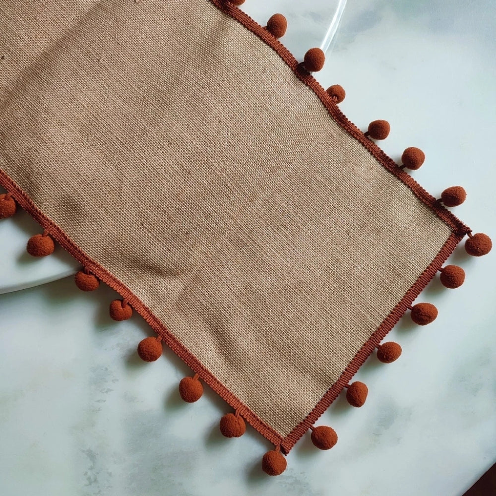 BowLift | Jute Bohemian Pom-Pom Table Runner