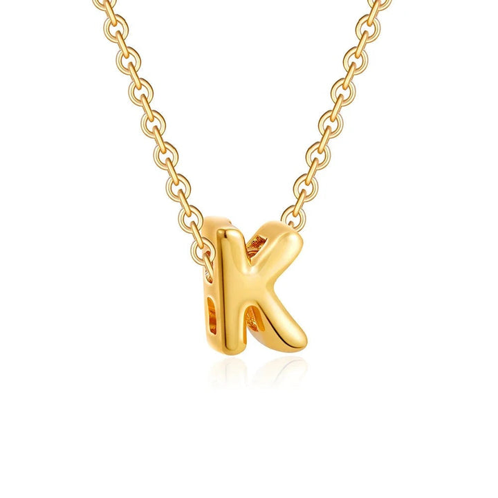 BowLift | Dainty Bubble Letter Initial Necklace