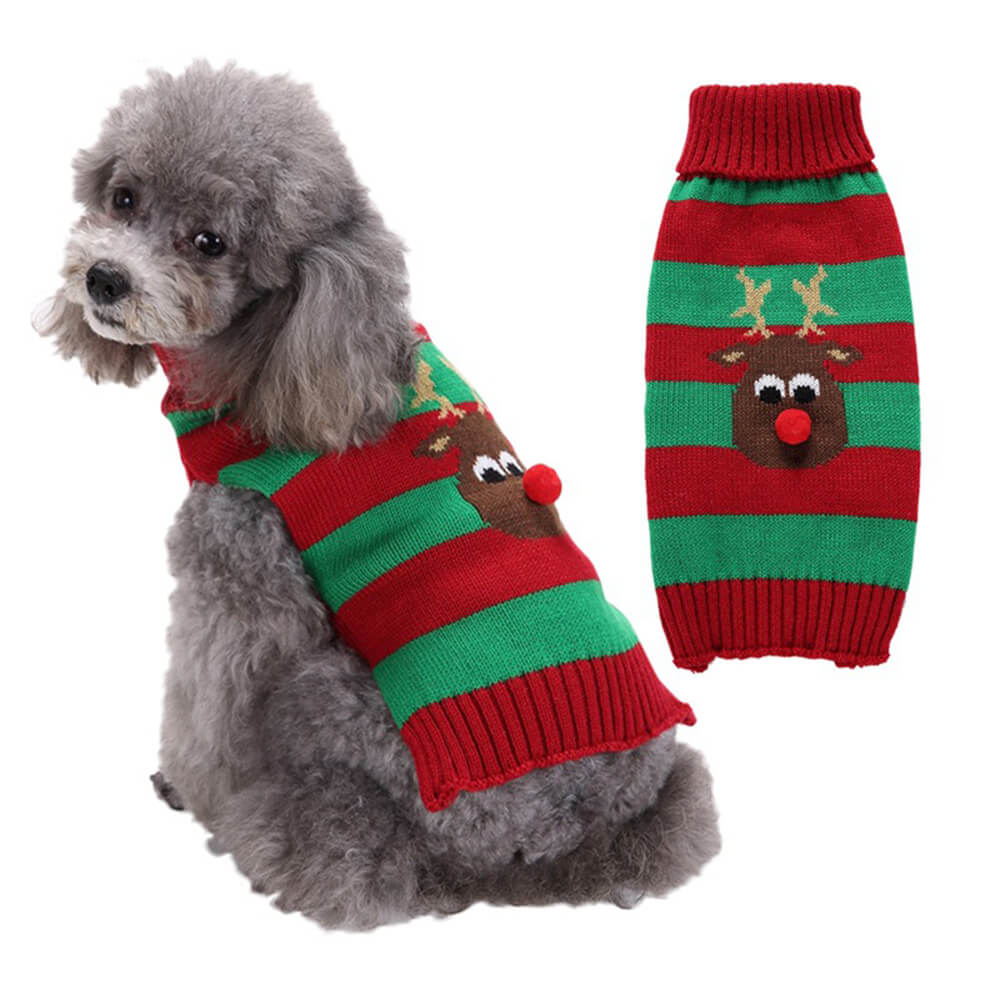 BowLift | Christmas Sweater for Dogs - Festive Reindeer with Various Prints