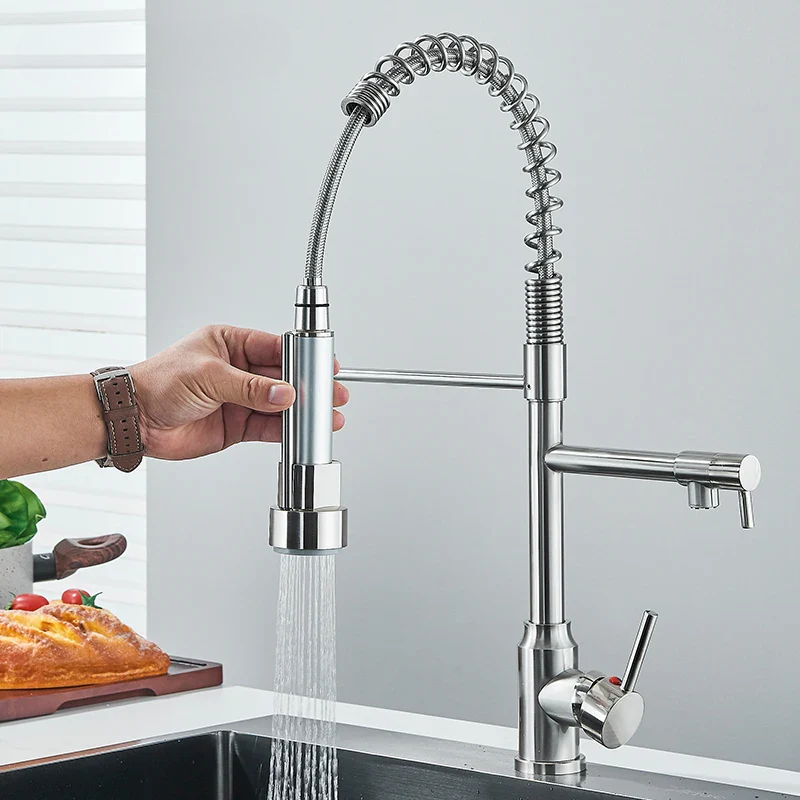 BowLift | NickelPivot - 360° Rotating Kitchen Tap