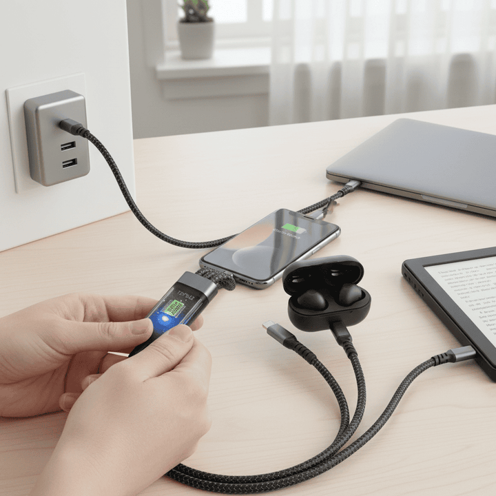 BowLift | 3-in-1 Super-Fast Charging Cable with Luminous Design