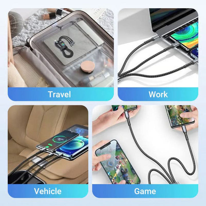 BowLift | 3-in-1 Super-Fast Charging Cable with Luminous Design