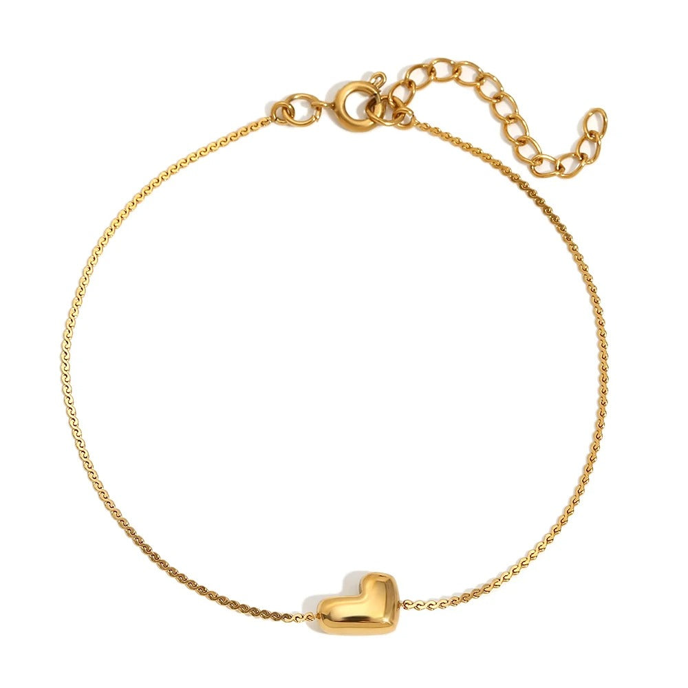 BowLift | Dainty Bubble Letter Initial Bracelet