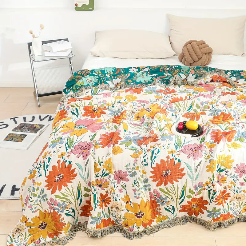 BowLift | Blooming Floral All-Season Cotton Blanket