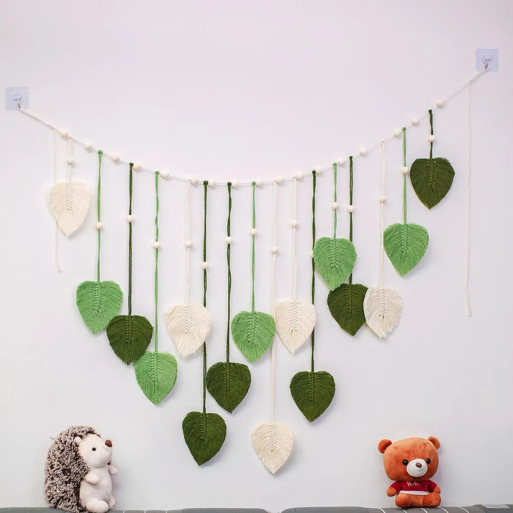 BowLift | Leaf-Themed Macrame Wall Decor