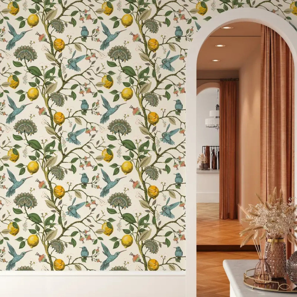 BowLift | Lemon Bluebird PVC Adhesive Wallpaper