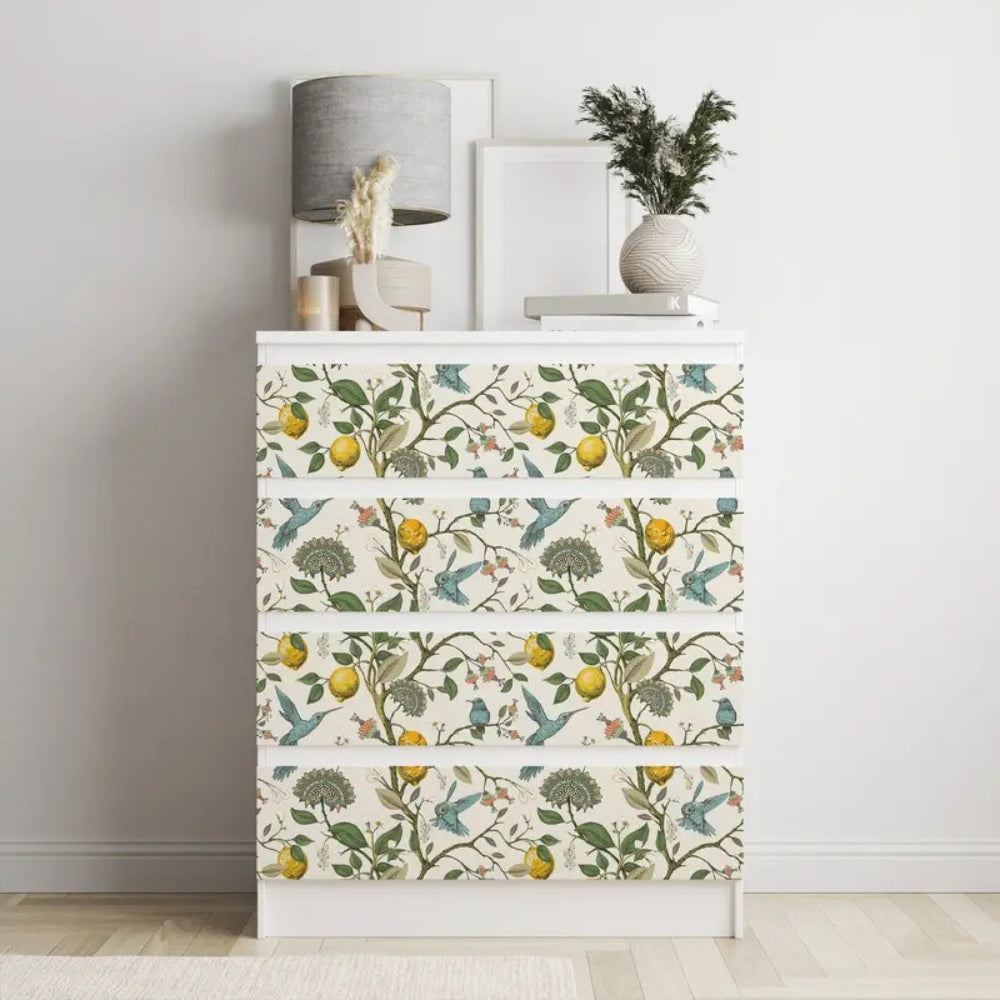 BowLift | Lemon Bluebird PVC Adhesive Wallpaper