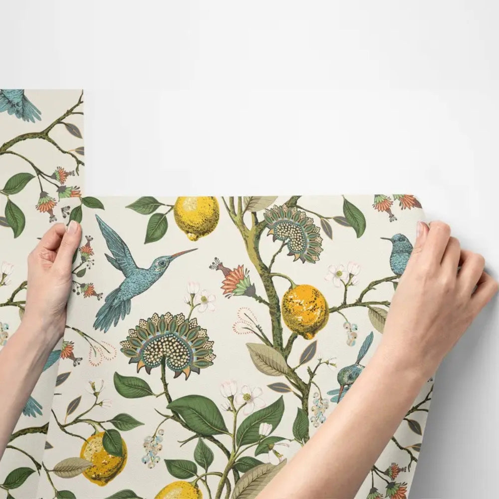 BowLift | Lemon Bluebird PVC Adhesive Wallpaper
