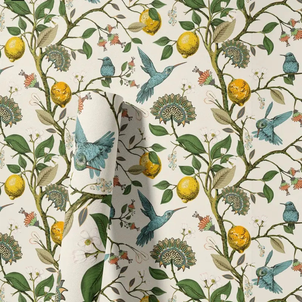 BowLift | Lemon Bluebird PVC Adhesive Wallpaper