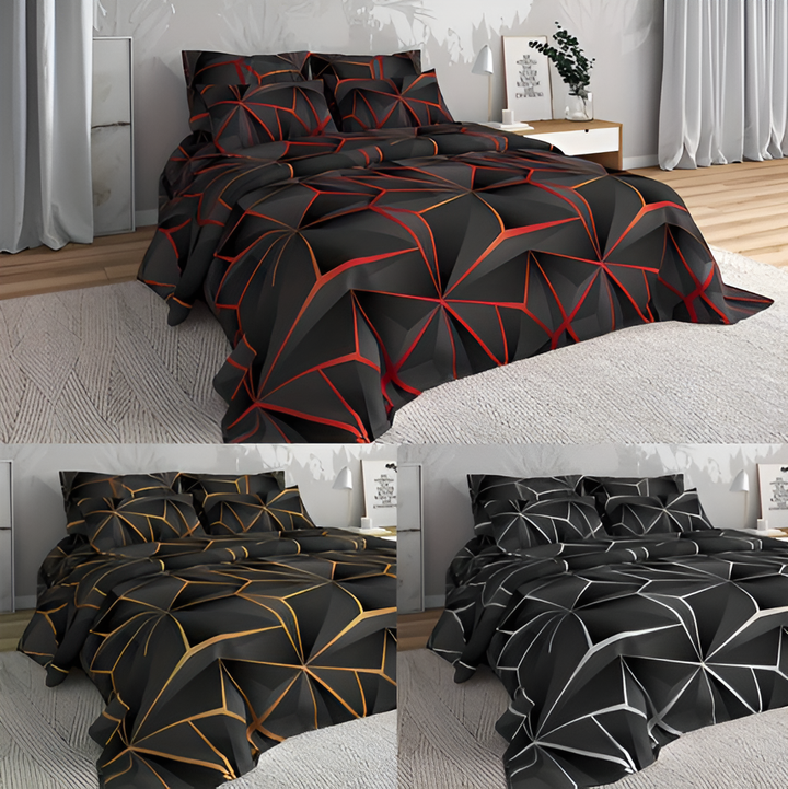 BowLift | CLOUDLUX - Fluffy 3D-printed check bedding set