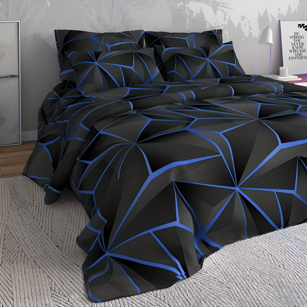 BowLift | CLOUDLUX - Fluffy 3D-printed check bedding set