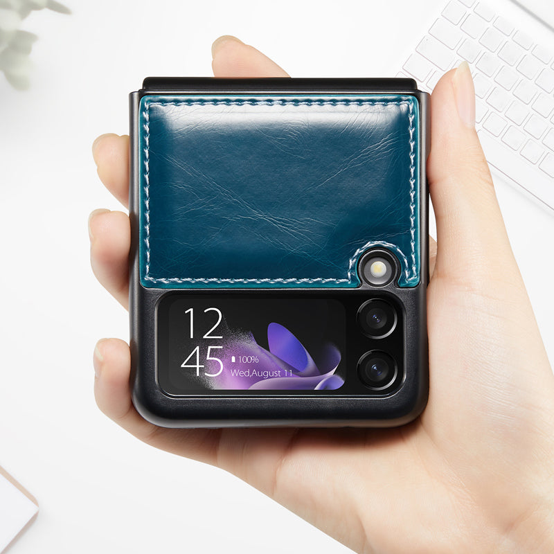 BowLift | Luxurious Genuine Leather Flip Case for Samsung Z Flip3 5G