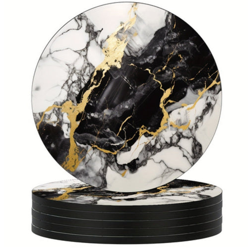 BowLift | Luxury Marble Effect Drink Coasters | 5pcs Set