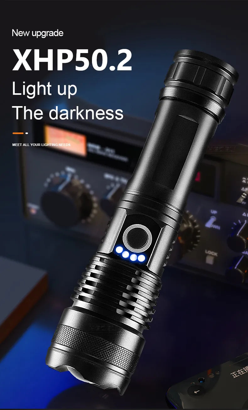 LumiBeam Flashlight - Powerful Rechargeable LED Flashlight Bowlift