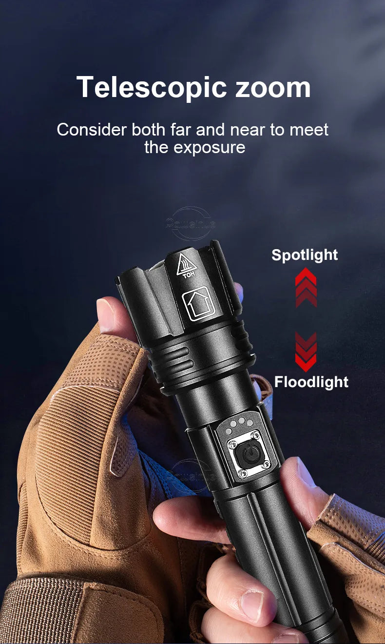LumiBeam Flashlight - Powerful Rechargeable LED Flashlight Bowlift