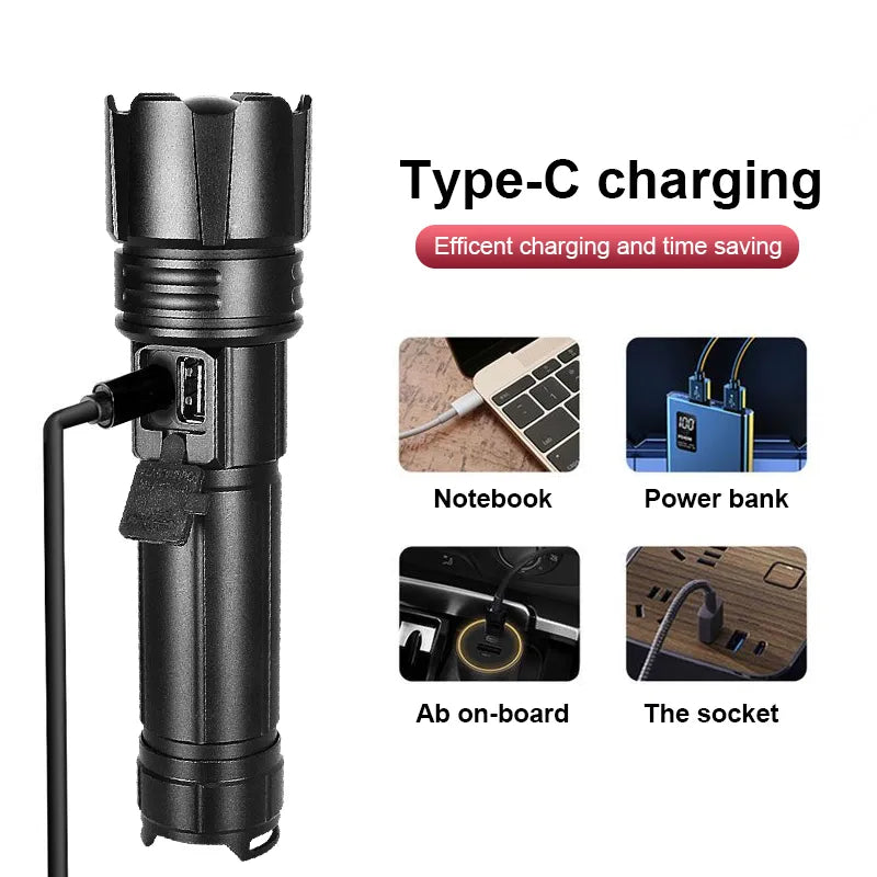 LumiBeam Flashlight - Powerful Rechargeable LED Flashlight Bowlift