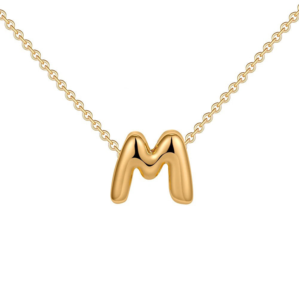 BowLift | Dainty Bubble Letter Initial Necklace