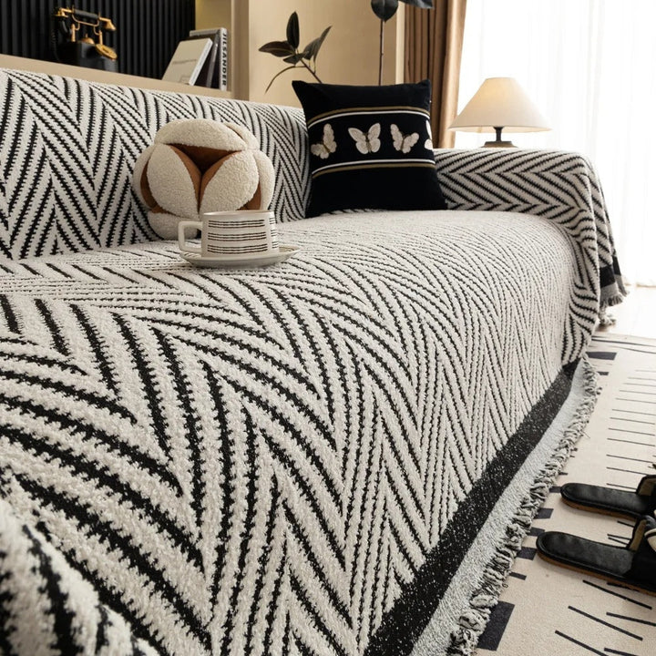 BowLift | Marella Soft Chevron Sofa Cover