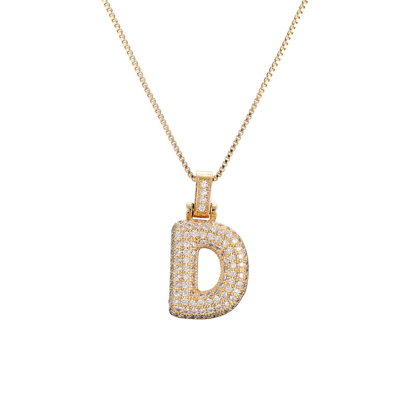 BowLift | 14k Diamond Dazzle Bubble Initial Necklace