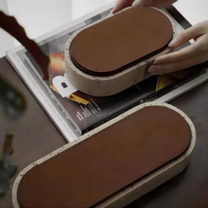 BowLift | Marble Leather Lid Jewelry Storage Box