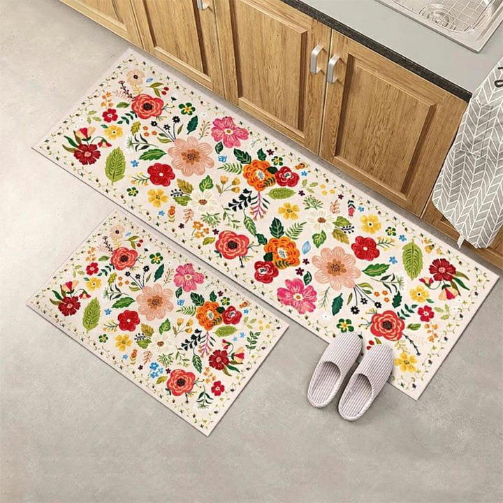 BowLift | Meadow Boho Floral Kitchen Mat Set