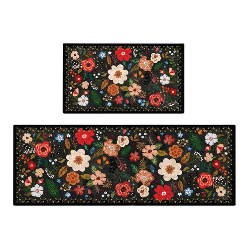 BowLift | Meadow Boho Floral Kitchen Mat Set