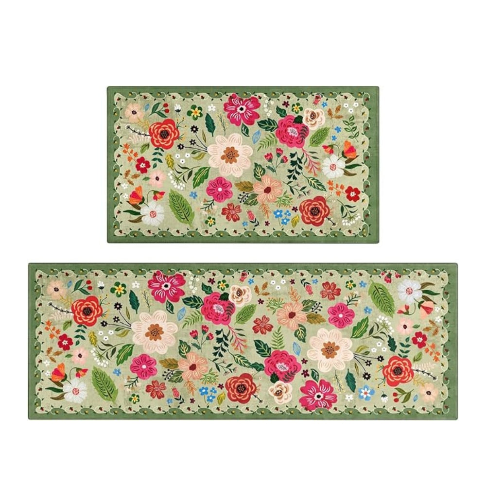 BowLift | Meadow Boho Floral Kitchen Mat Set