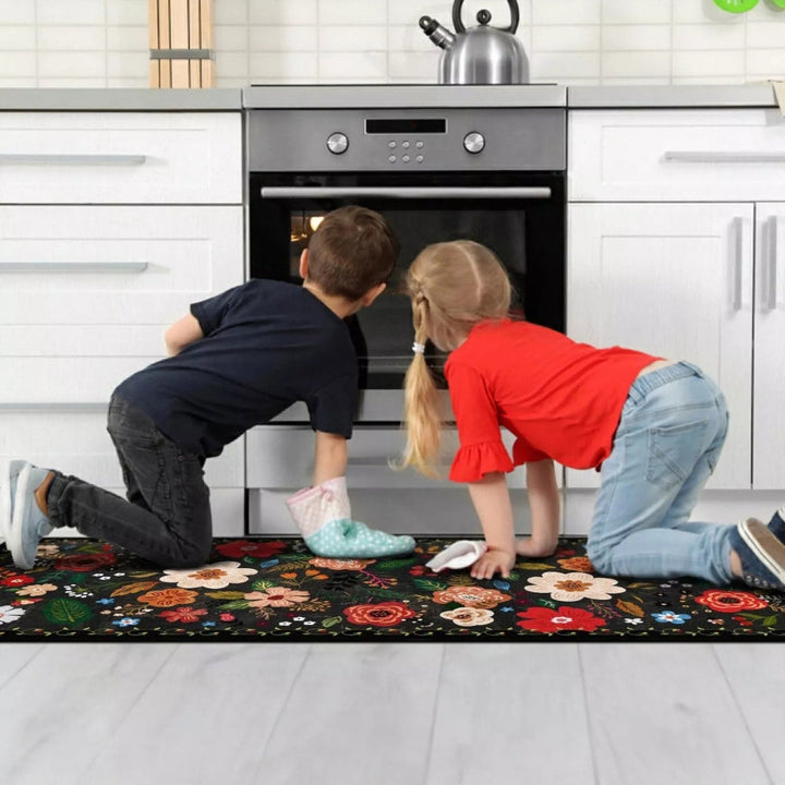 BowLift | Meadow Boho Floral Kitchen Mat Set