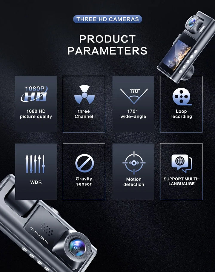 Dashcam with Night Vision & IR Technology Bowlift