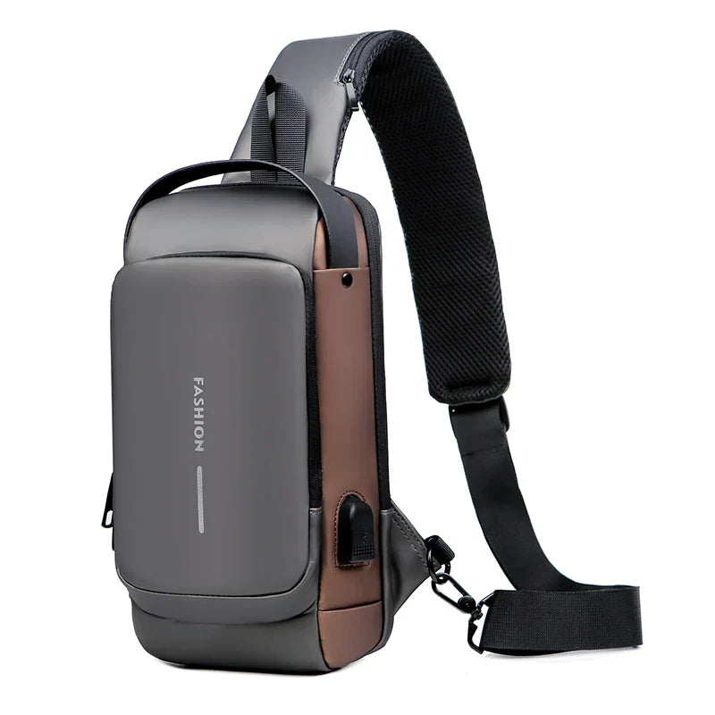 BowLift | Men’s Bag with USB Charger – Anti-Theft Crossbody Chest Bag