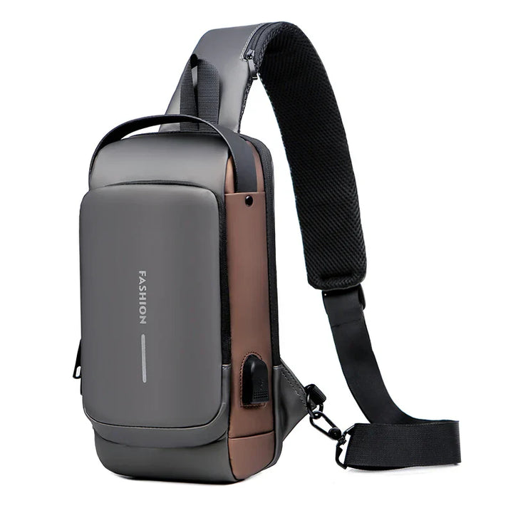 BowLift | Men’s Bag with USB Charger – Anti-Theft Crossbody Chest Bag