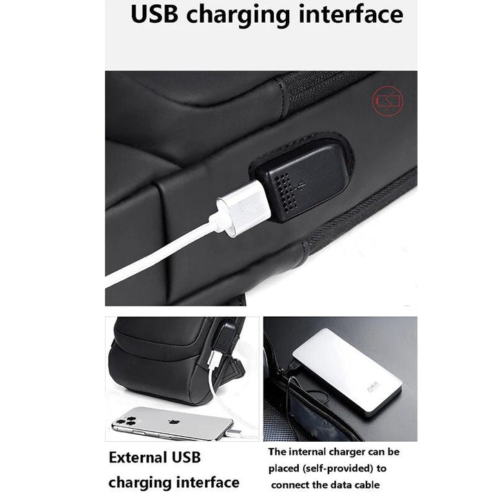 BowLift | Men’s Bag with USB Charger – Anti-Theft Crossbody Chest Bag
