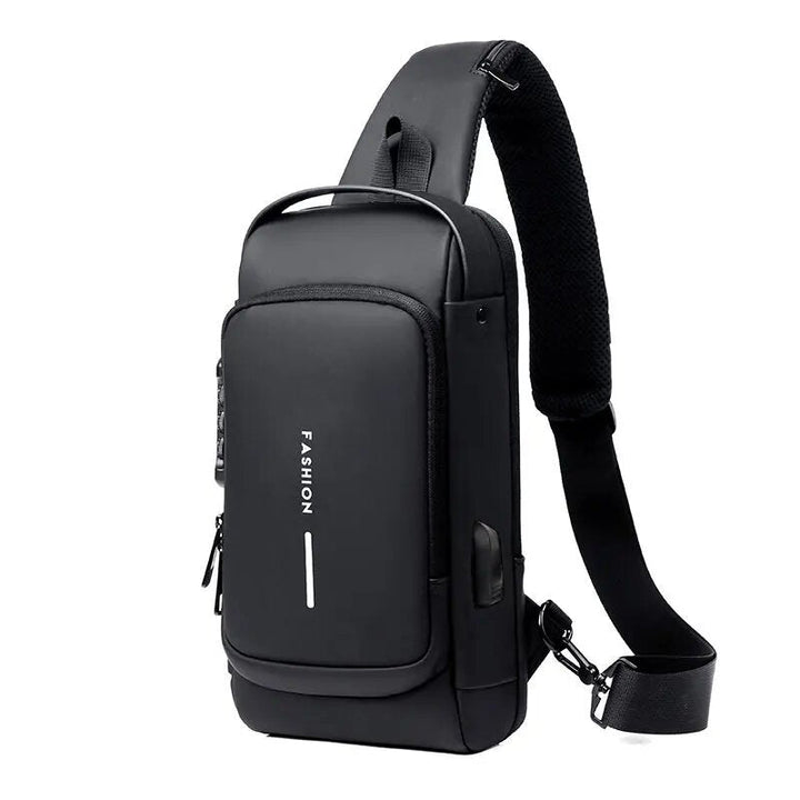 BowLift | Men’s Bag with USB Charger – Anti-Theft Crossbody Chest Bag