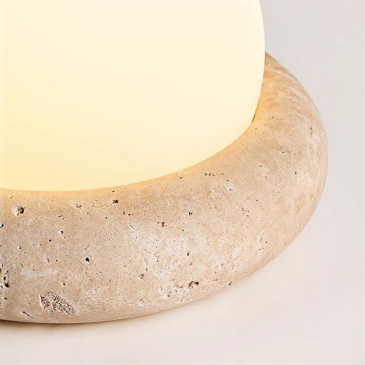 BowLift | Travertine Table Lamp