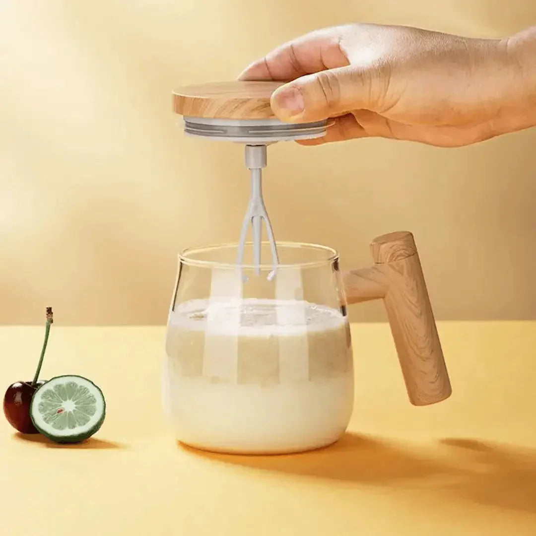 BowLift | Intelligent Mug – Self-Stirring Cup with Wood Design