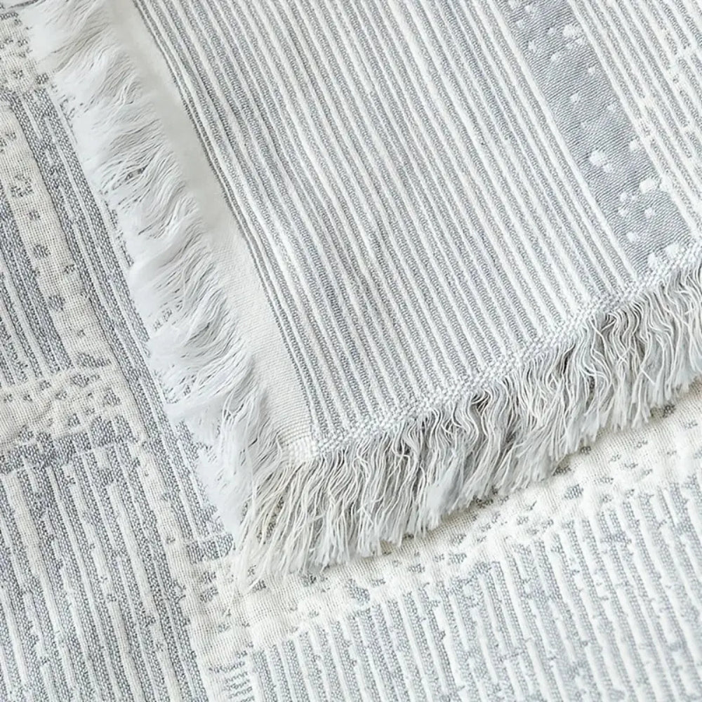 BowLift | Mixed Tone Geometric Cotton Blanket