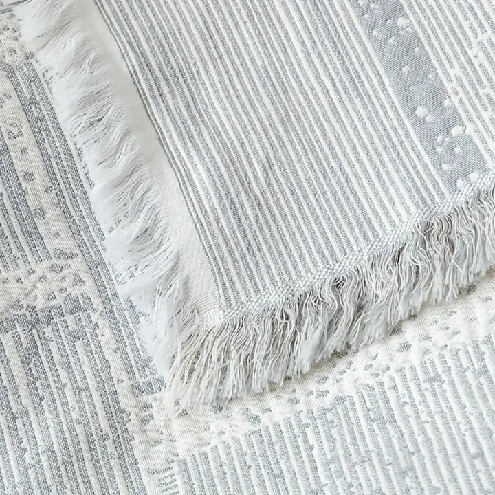 BowLift | Mixed Tone Geometric Cotton Blanket